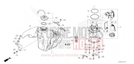 KRAFTSTOFFTANK (CRF250RX) CRF250RXN de 2022